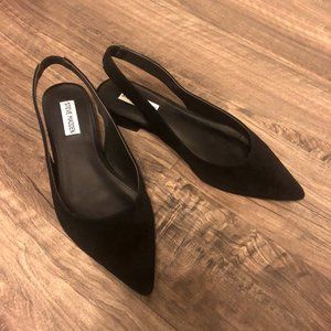 Black Steve Madden Sling Back Flats 8